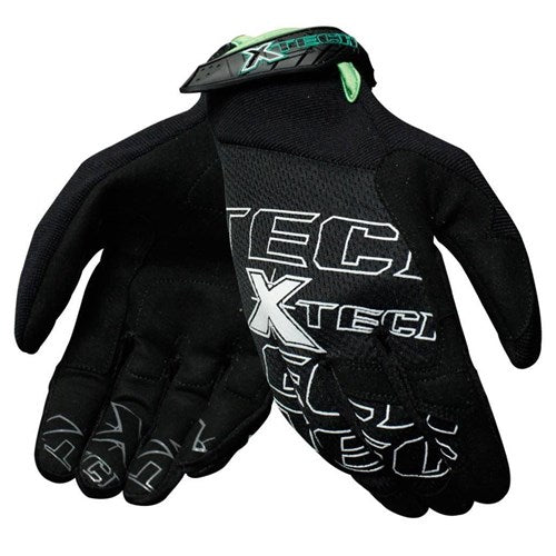 #X-TECH BATTLE MECHANICS GLOVES BLK/GRN (XS)