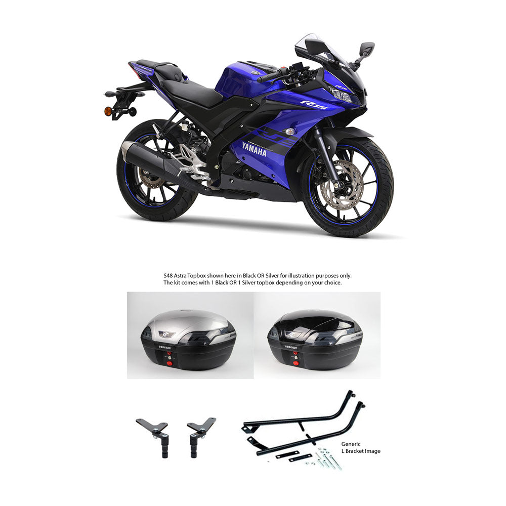 S48 Astra Silver Topbox Kit YAMAHA YZF-R15 V3.0 2020 - Y131S48BPSIL