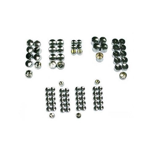 #ZODIAC BOLT COVER KIT FLH/FLT 2007-08 75 Pcs Chrome