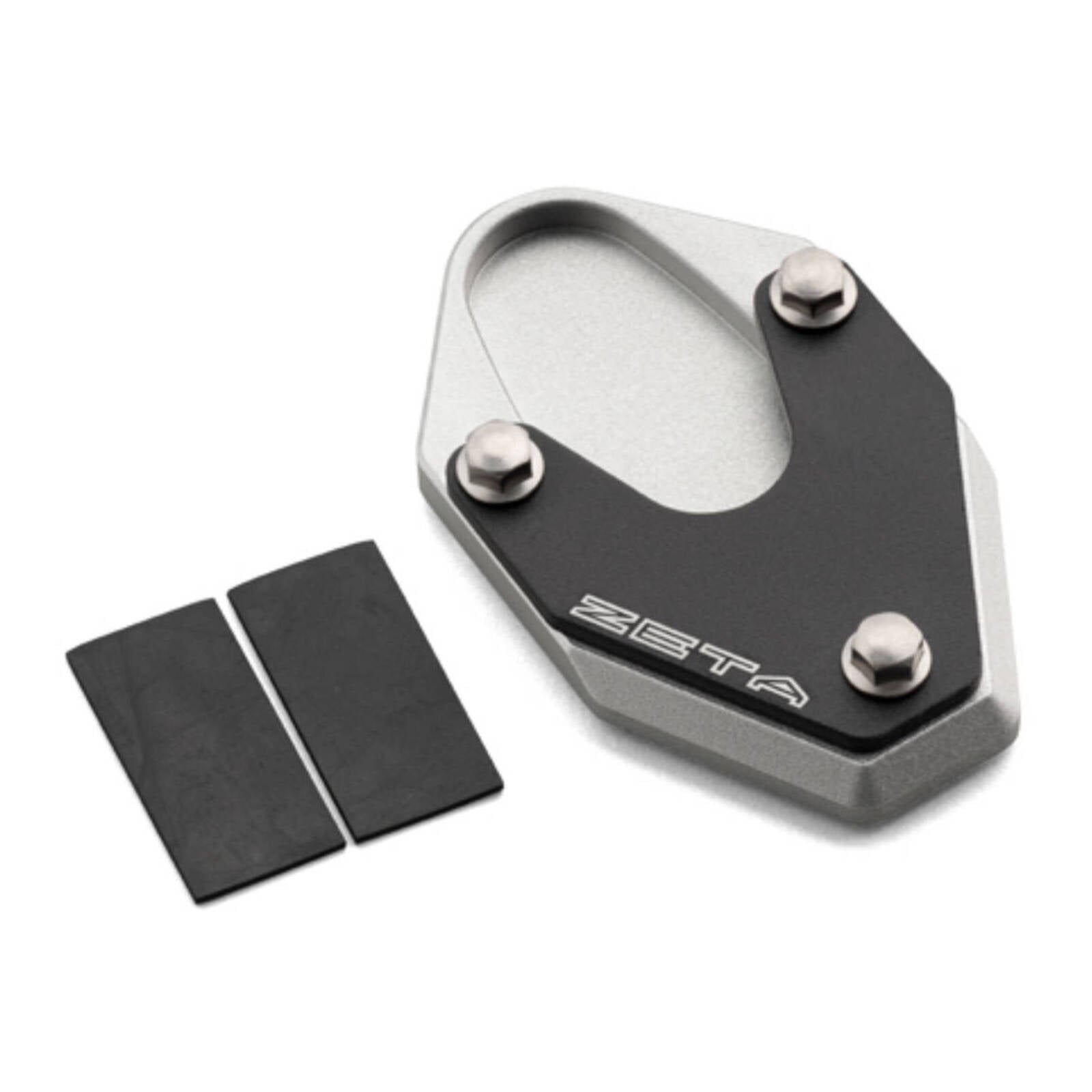 Zeta Side Stand Extender - Black / Silver - Suzuki V-Strom 250 ('17-) / V-Strom