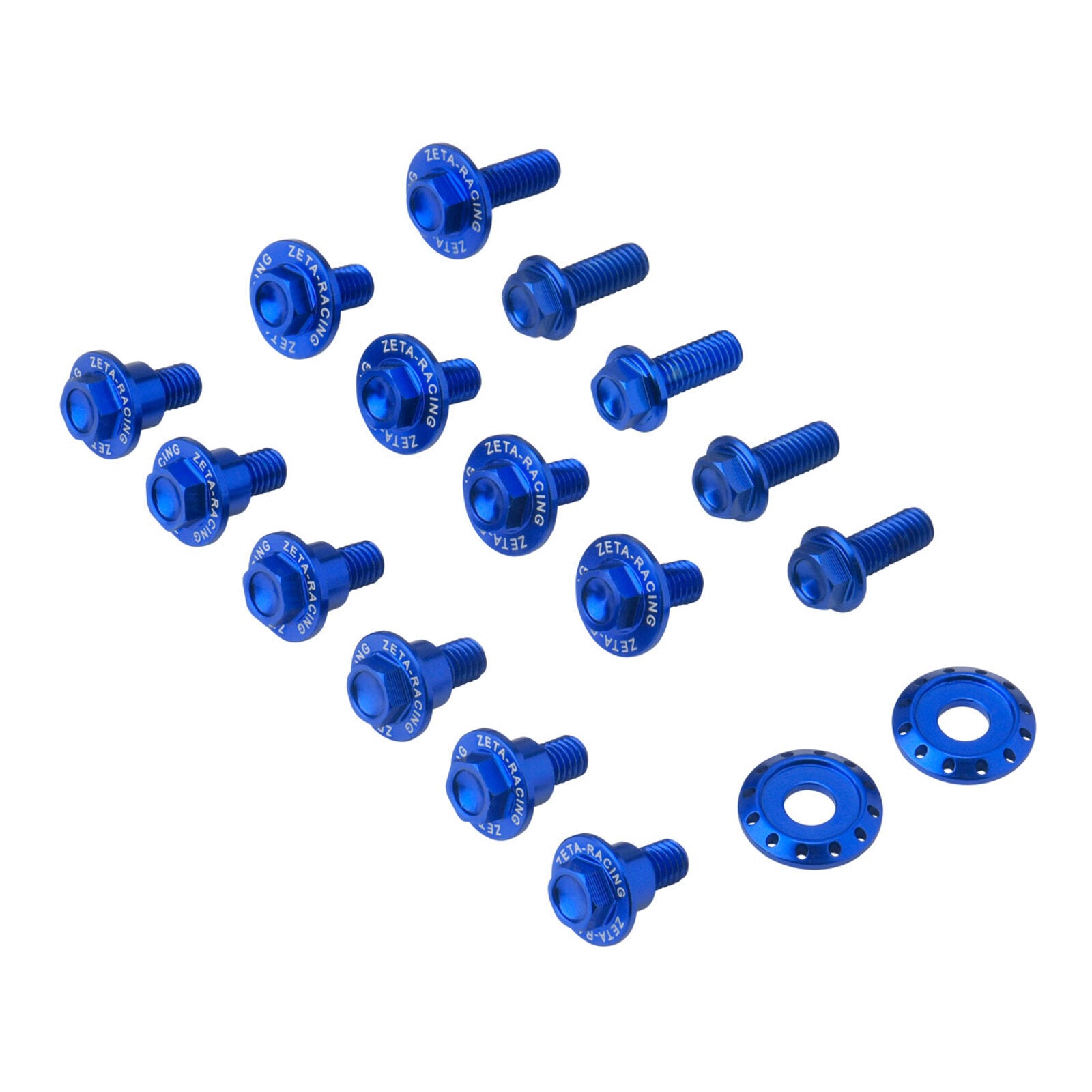 Zeta Aluminium Plastic Bolt Set - Yamaha YZ125 / YZ250 ('08-) 17 Piece - Blue
