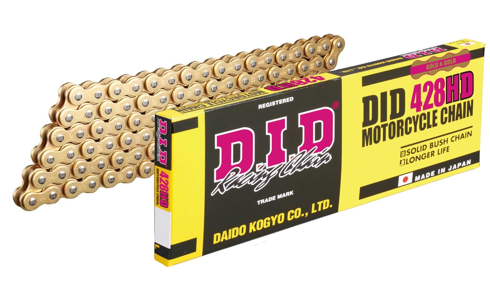 DID #428 HD Standard S/Bush 126L RJ - Clip BK