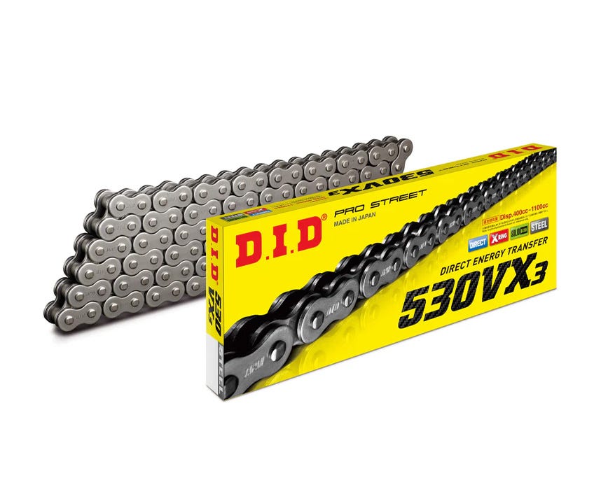 DID #530 VX3 Pro X-Ring 118L ZJ - Rivet BK