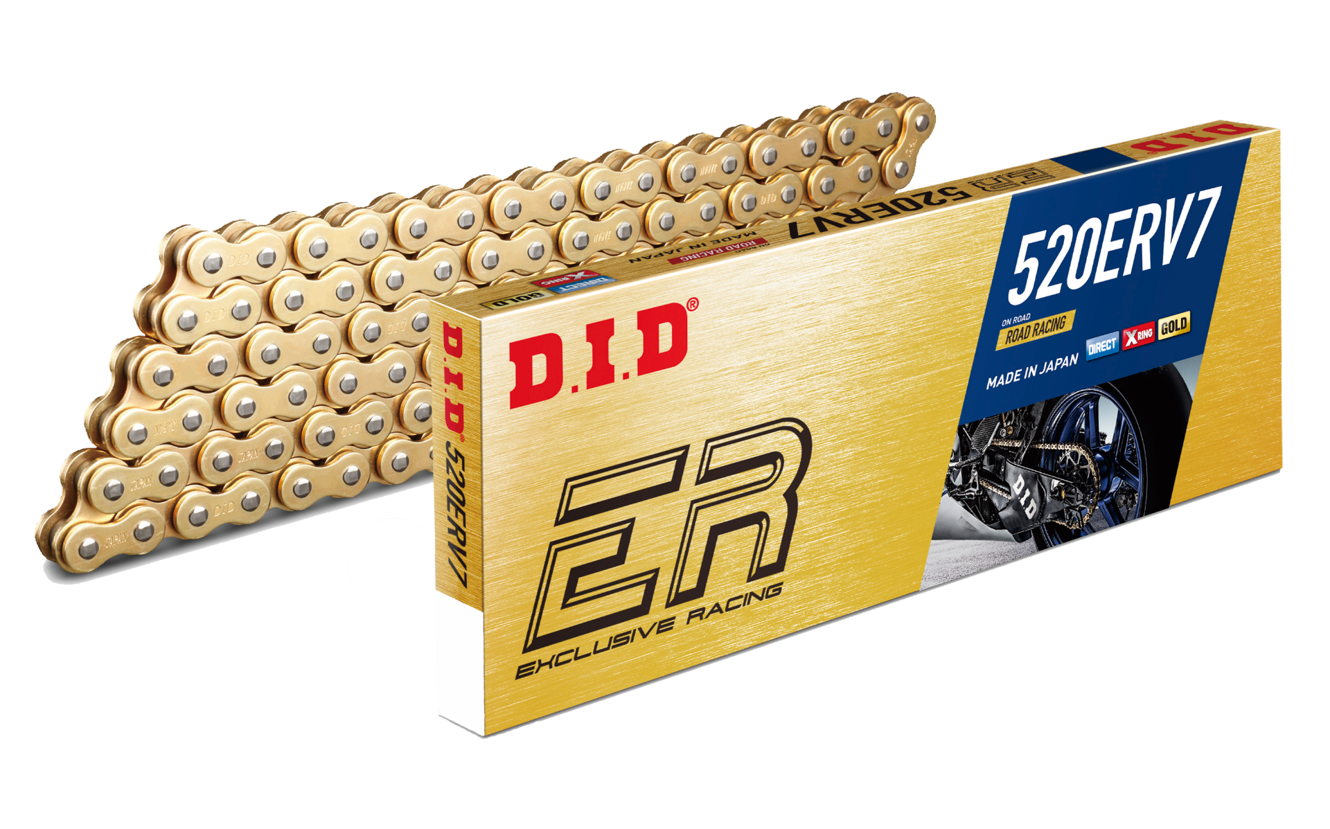 DID #520 ERV7 Racing Chain X-Ring 130L ZJ - Rivet BK