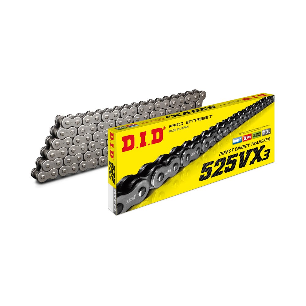 DID #525 VX3 Pro X-Ring Chain - FJ-Clip/ZJ-Rivet