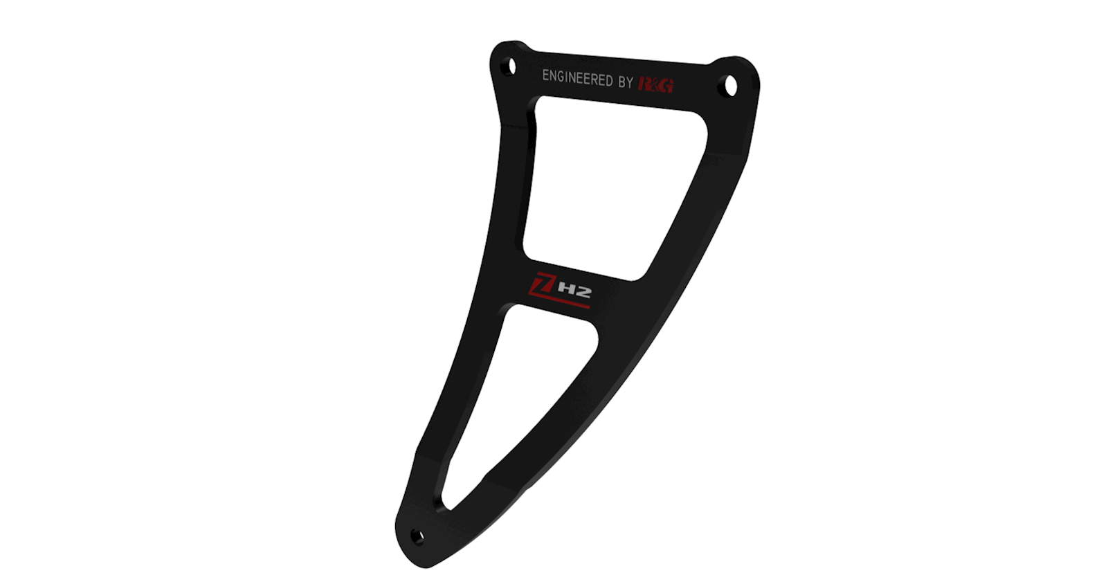 Exh Hanger, BLACK with GREEN logo, RHS, Kawasaki Z H2 '20-