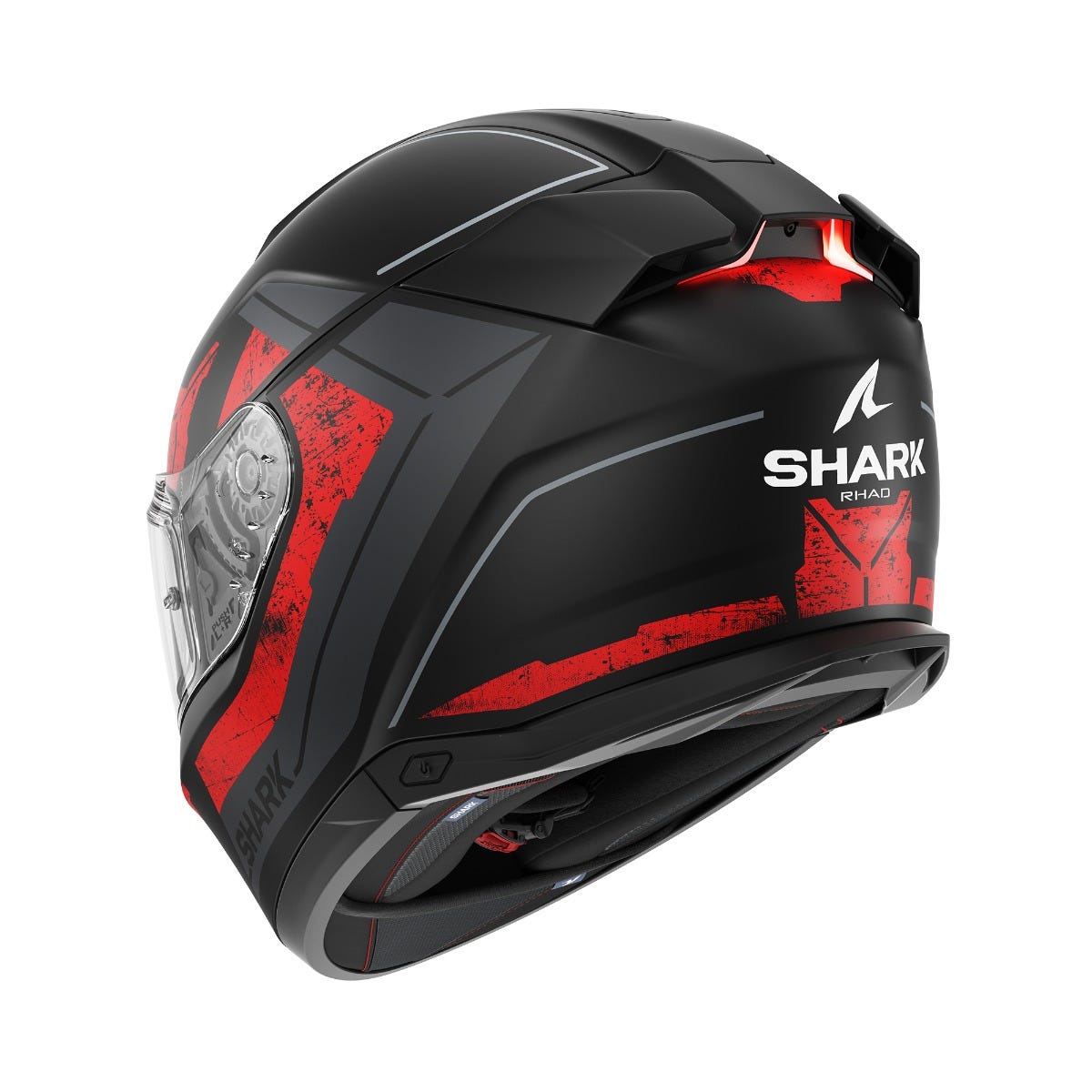 SHARK SKWAL i3 RHAD MAT BLK CHR RED L