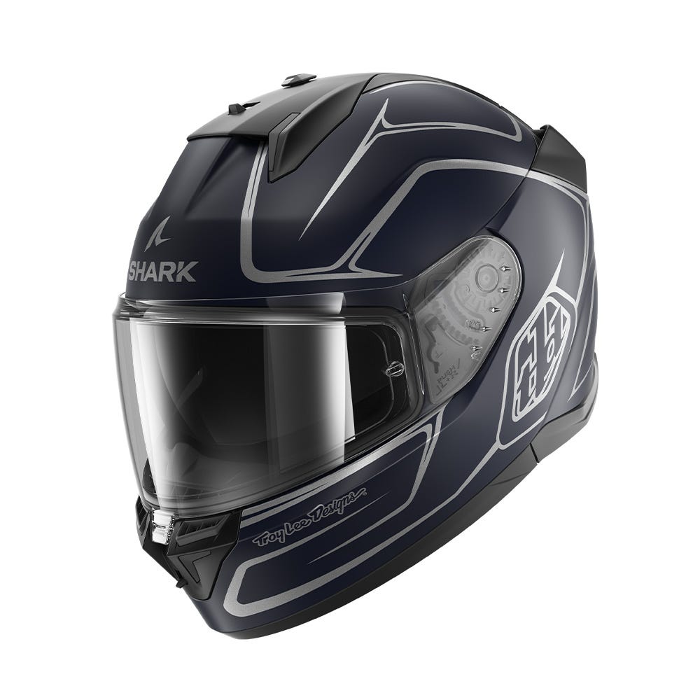 Shark D-Skwal 3 Drone Mat Helmet - Troy Lee Designs - Blue/Silver