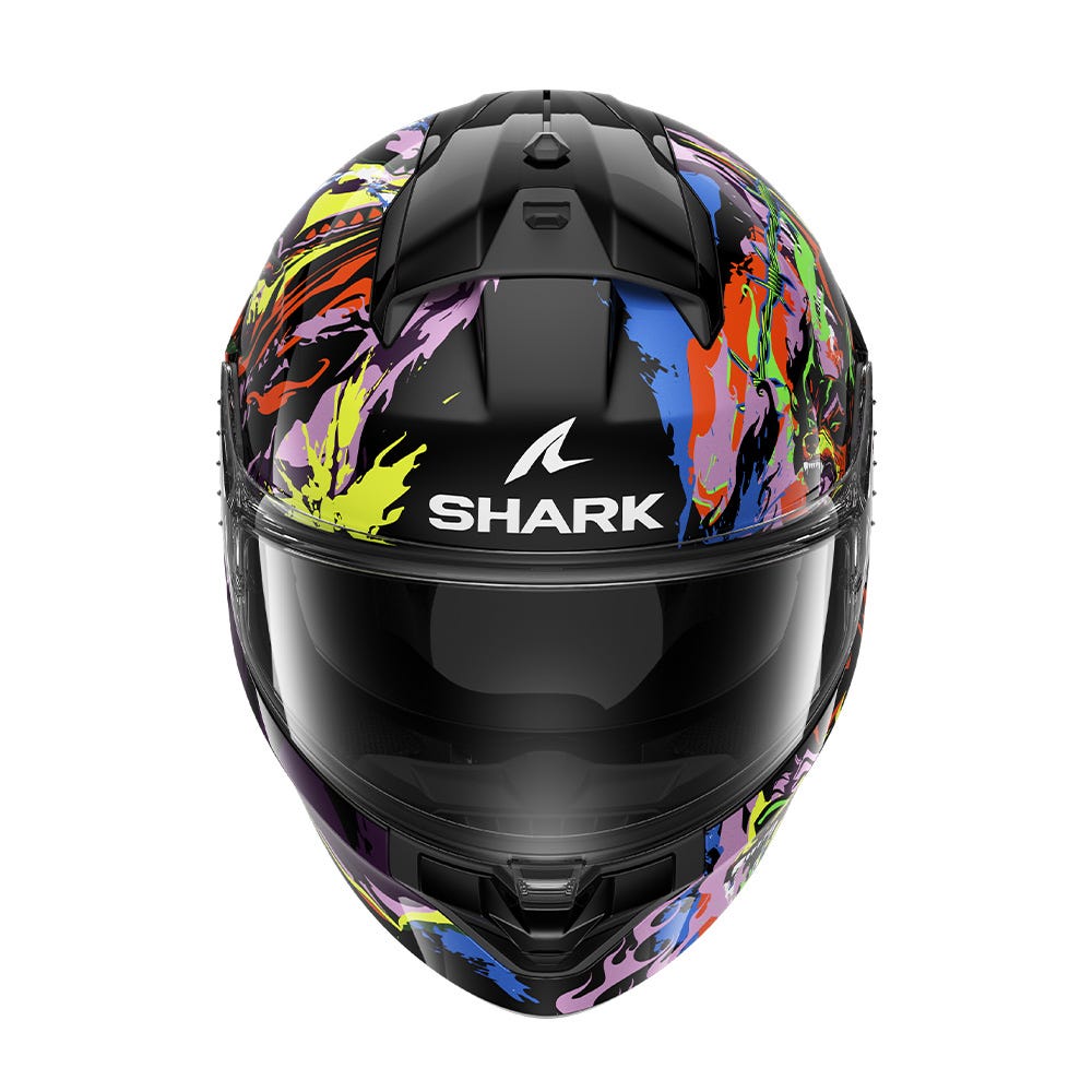 Shark Ridill 2 Raging Beast Helmet - Black/Violet/Yellow