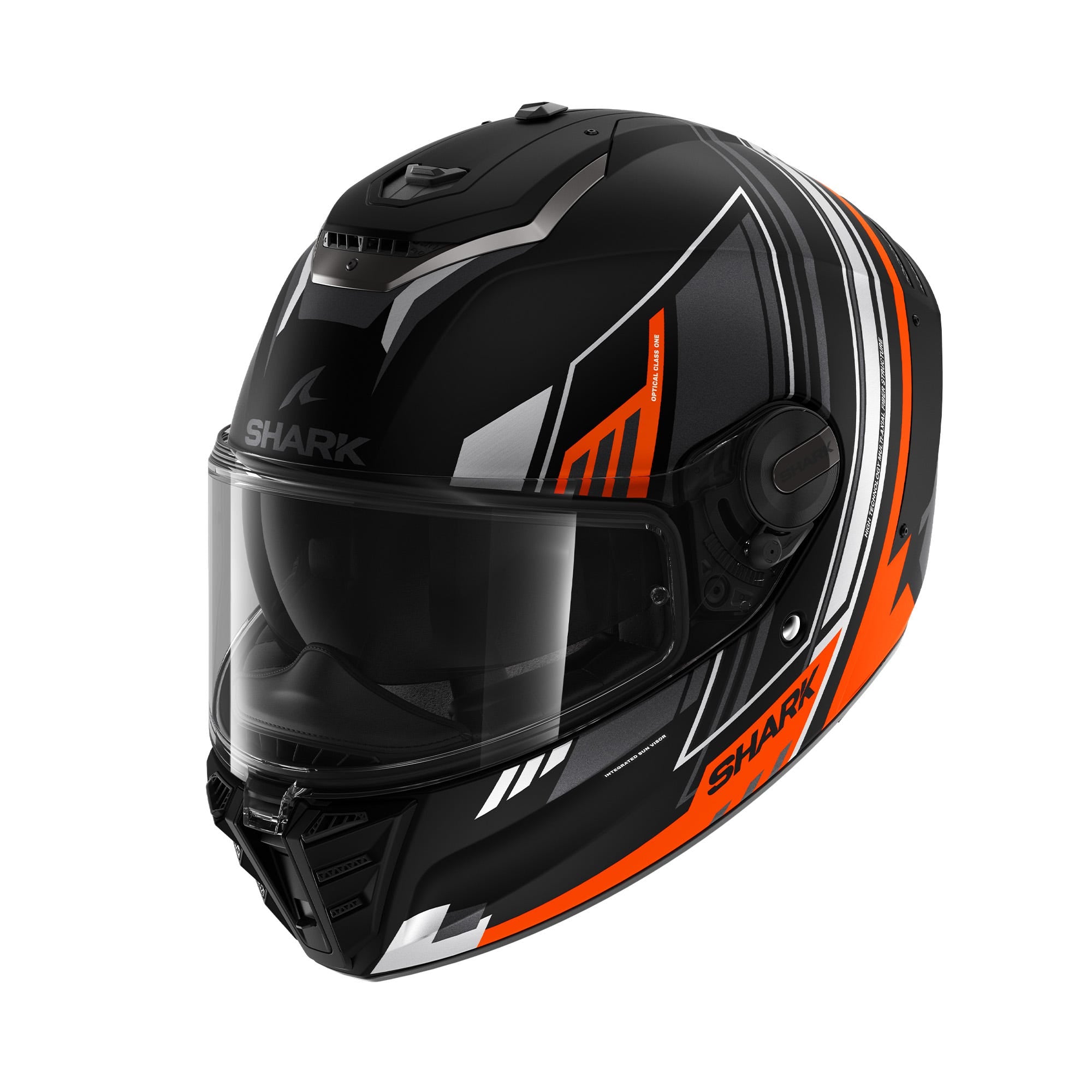 SHARK SPARTAN RS BYHRON MAT BLK ORG CHR XS