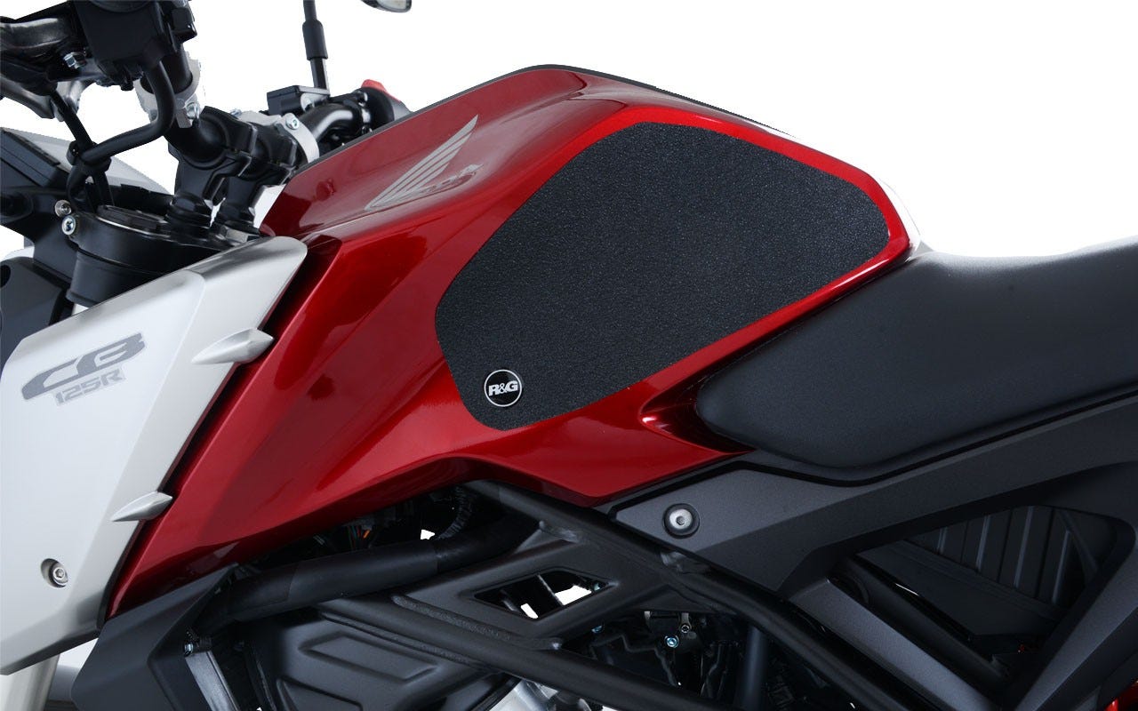 Honda CB125R '18- Tank Traction Grips : Clear 2-Grip Kit