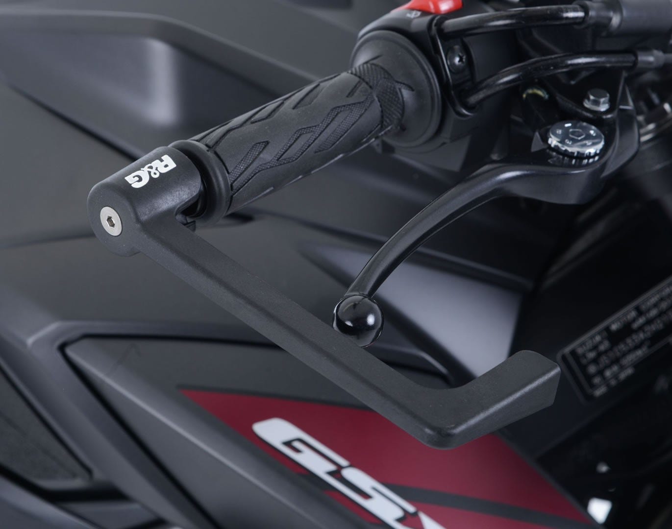 Moulded Lever Guard, Red, Suzuki/Triumph