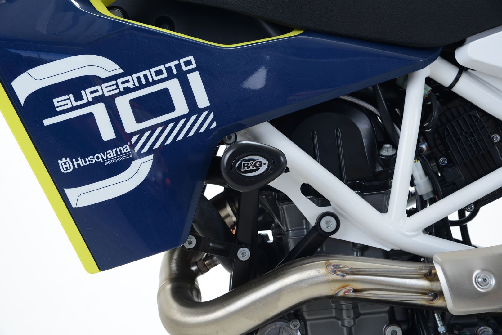 Aero Crash Protectors WHITE Husqvarna 701 Enduro/Supermoto