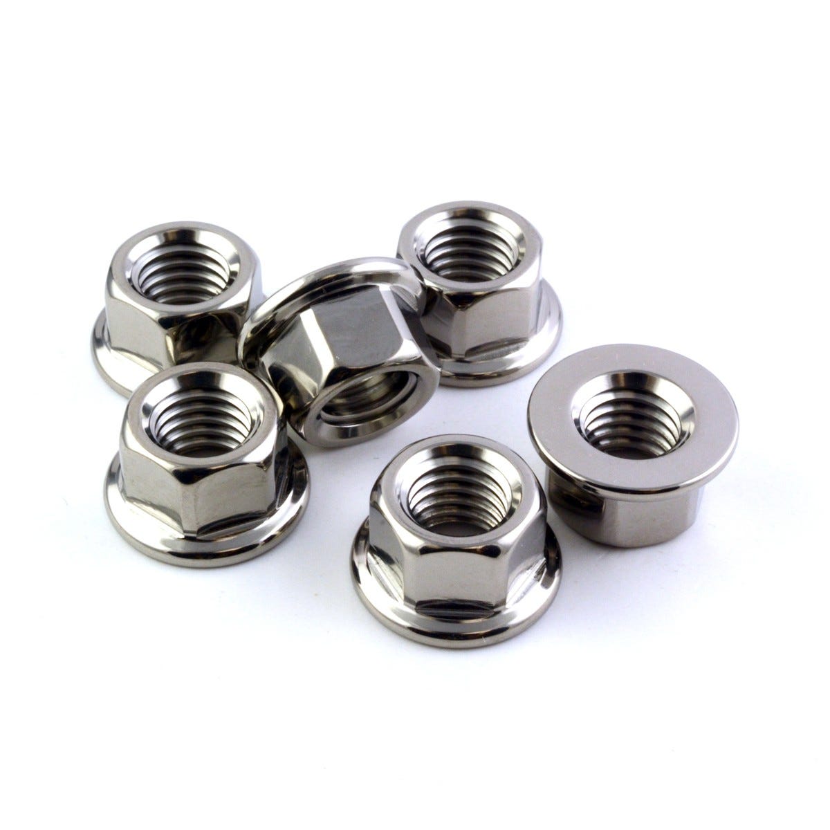 Titanium Sprocket Nut - PVD Black - M12X1.25 - 6 pack