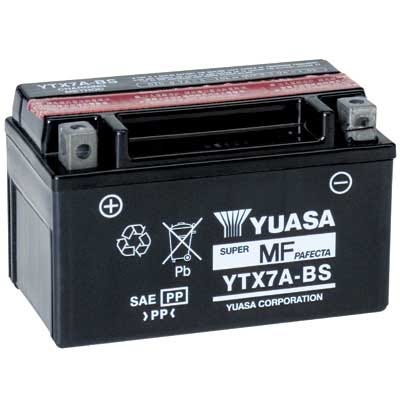 YUASA SUPER MF BATTERY SRV250 YTX7A-BS