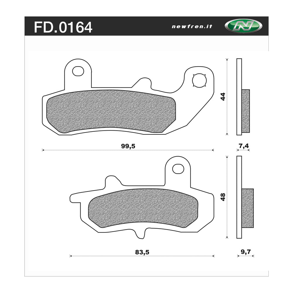 Newfren Brake Pads - Touring Organic