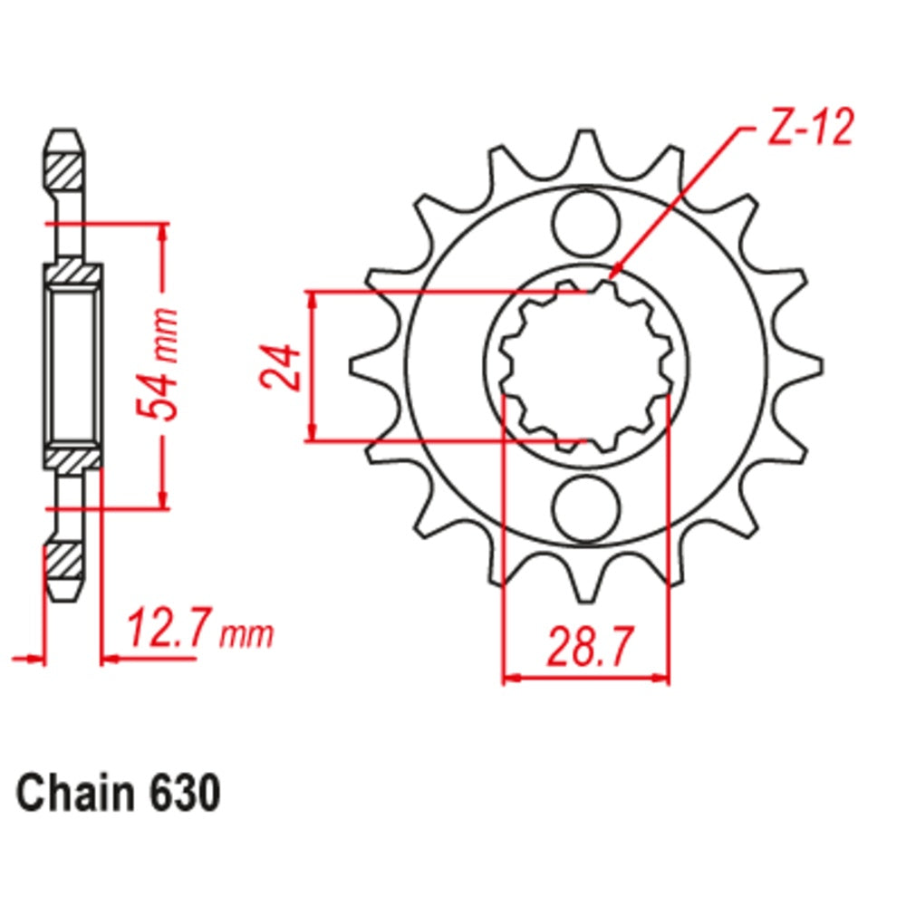 14T Front Sprocket Z1000 J;Z1100 (522)