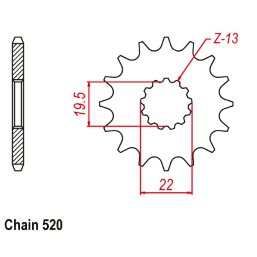 12T Front Sprocket Suzuki (1439)