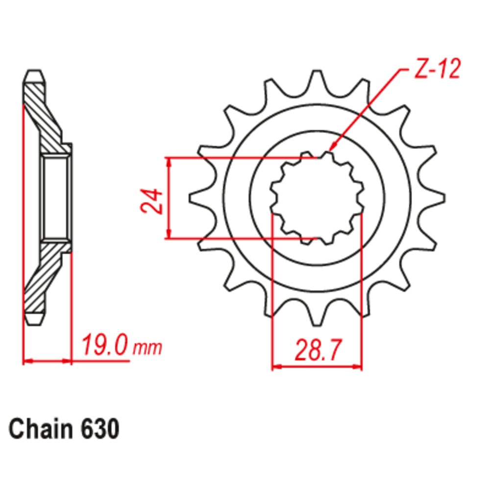15T Kawasaki Front Sprocket (526)