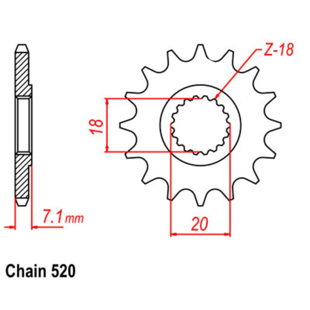 14T RM125/PE175 Front Sprocket (427)