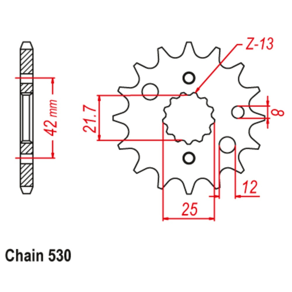 16T Kaw/Suz/Yam Front Sprocket (519)