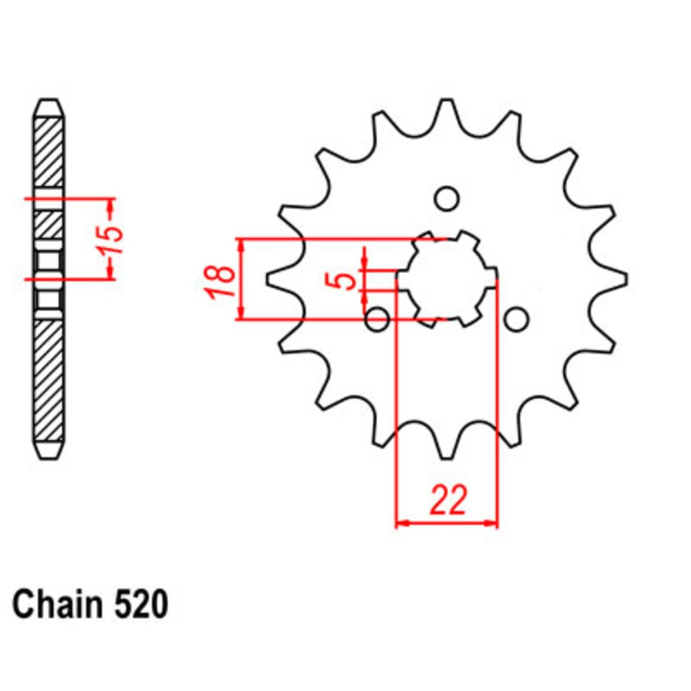 12T Kawasaki Front Sprocket (1445)