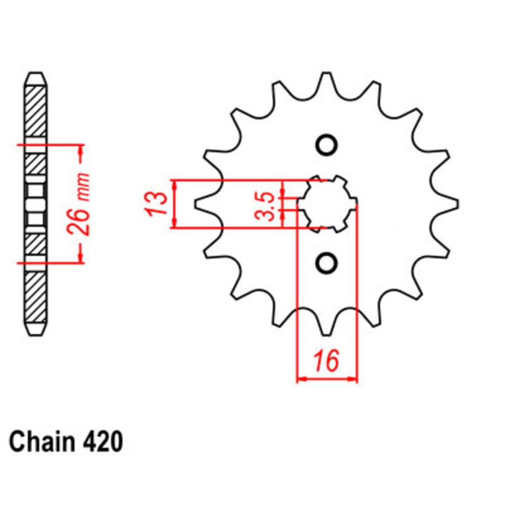 10T Suzuki/Yamaha Front Sprocket (563)