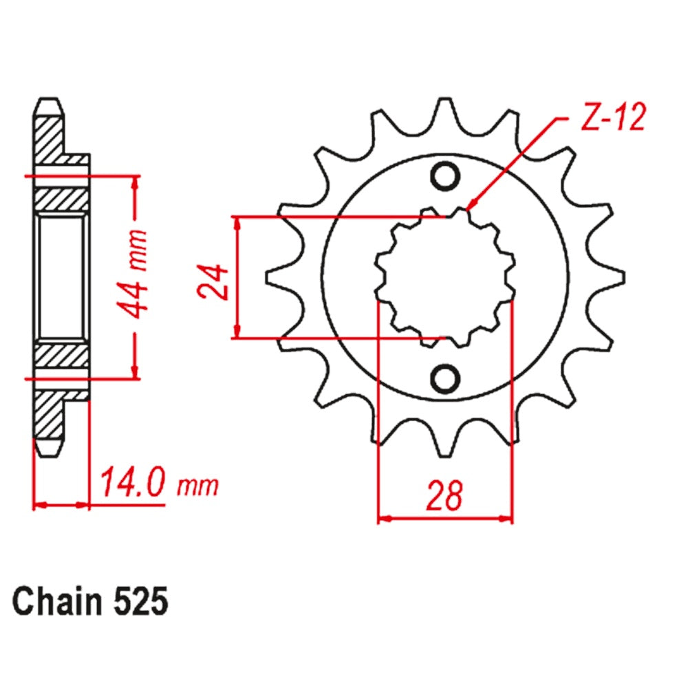 16T Honda XRV750 Front Sprocket (314)