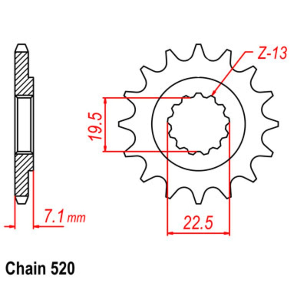 16T Suzuki Front Sprocket (434)