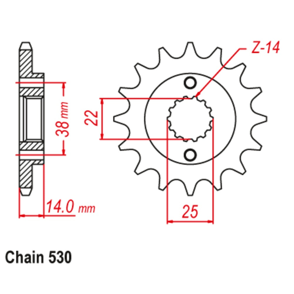 15T Ducati Front Sprocket (497)