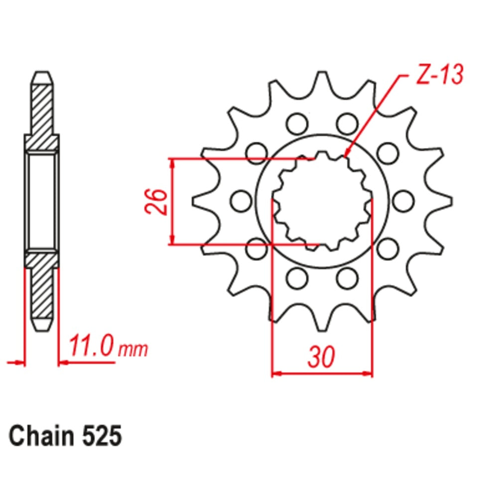 15T Yamaha Front Sprocket (1591)