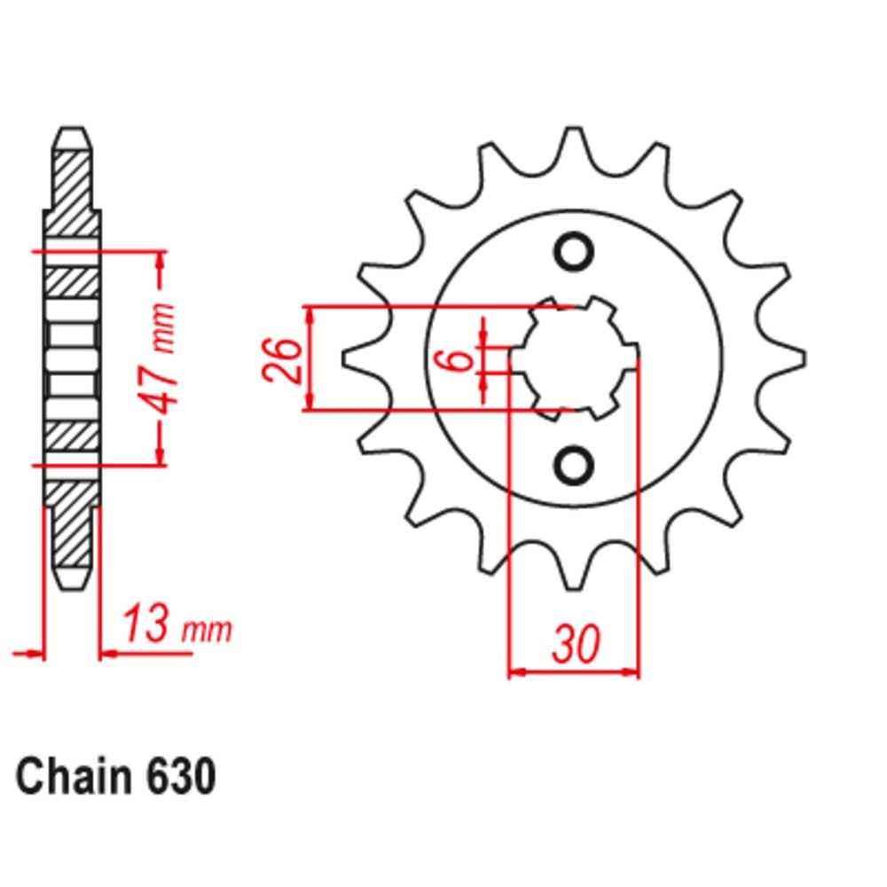 16T Yamaha Front Sprocket (574)