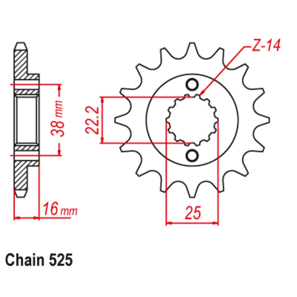 15T Ducati Front Sprocket (740)