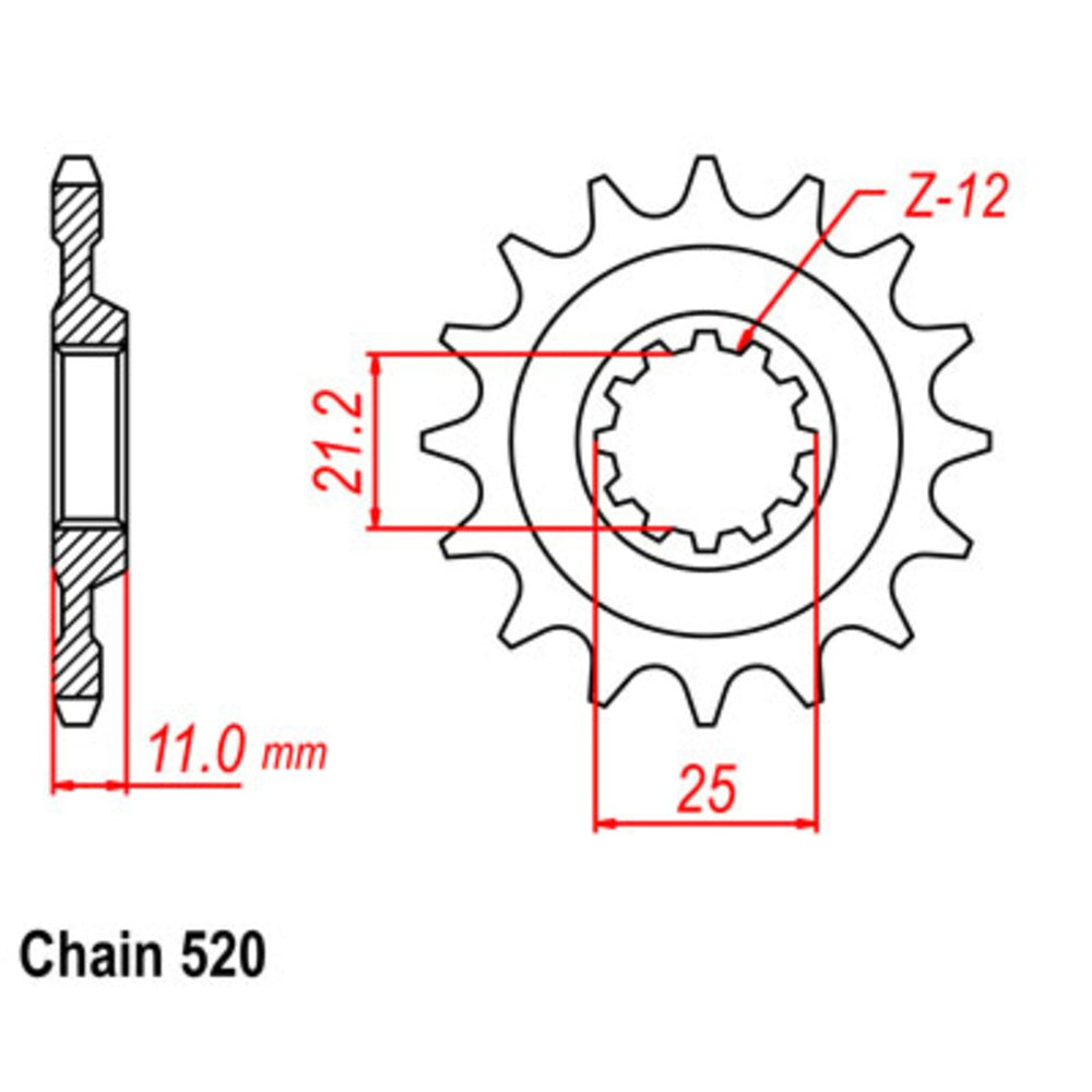 15T Husqvarna Front Sprocket (824)