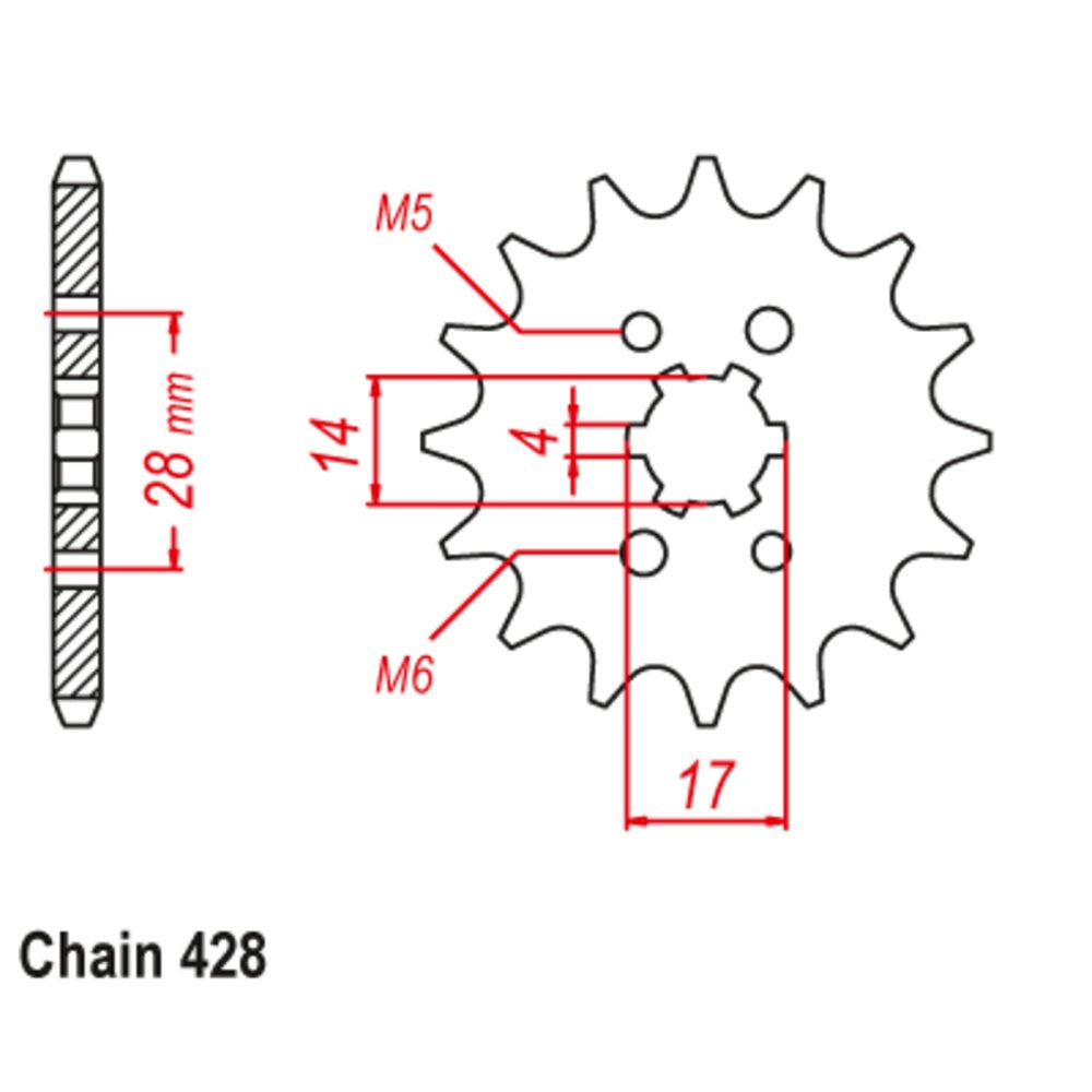 13T Front Sprocket CRF125 (277) SAME AS HF7