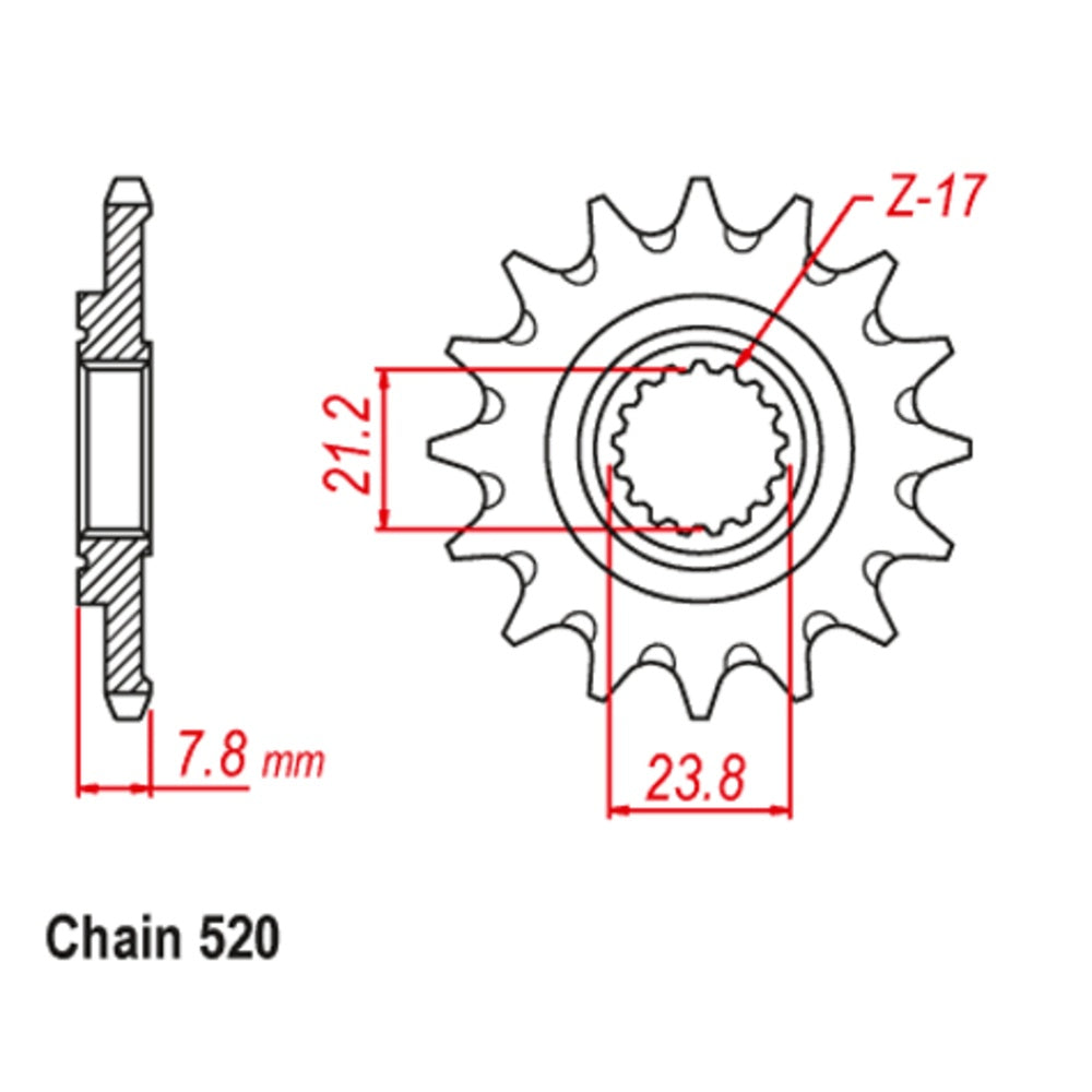 12T Supersprox Front Honda CRF250R 18