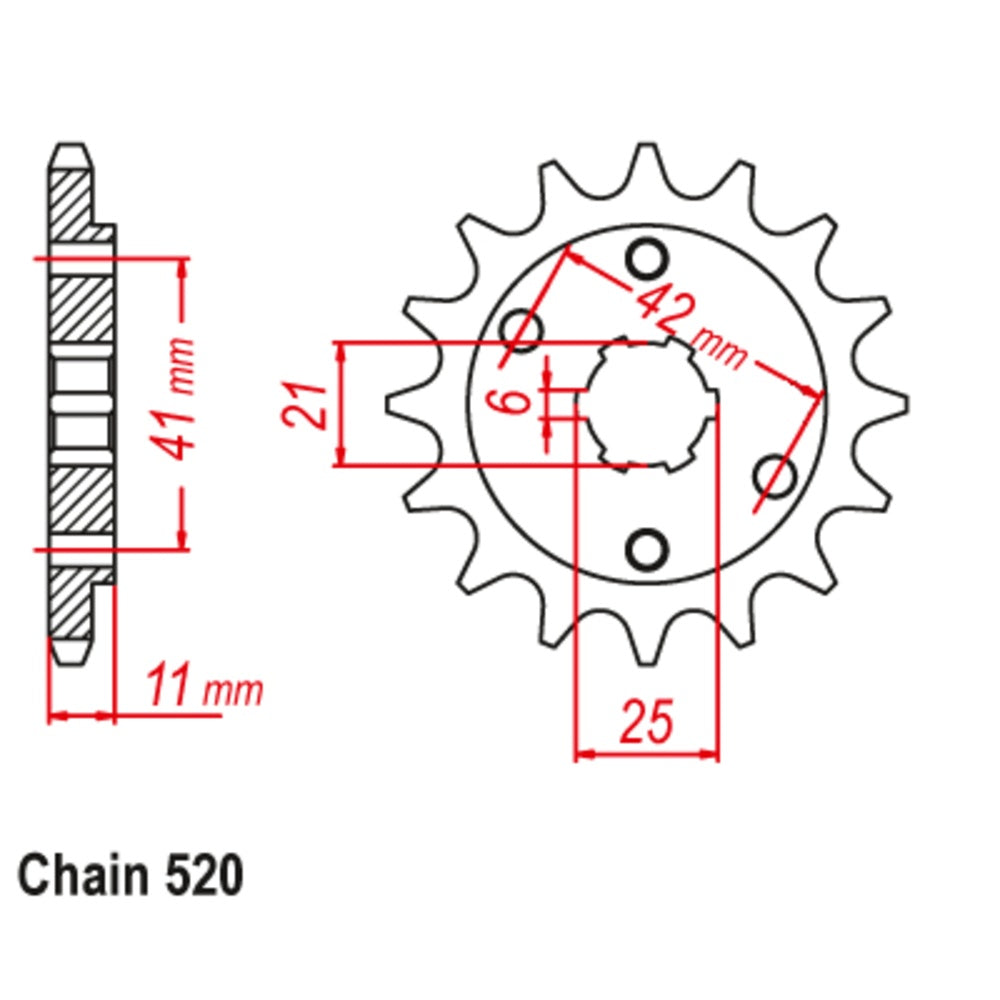 14T Honda Front Sprocket (283)