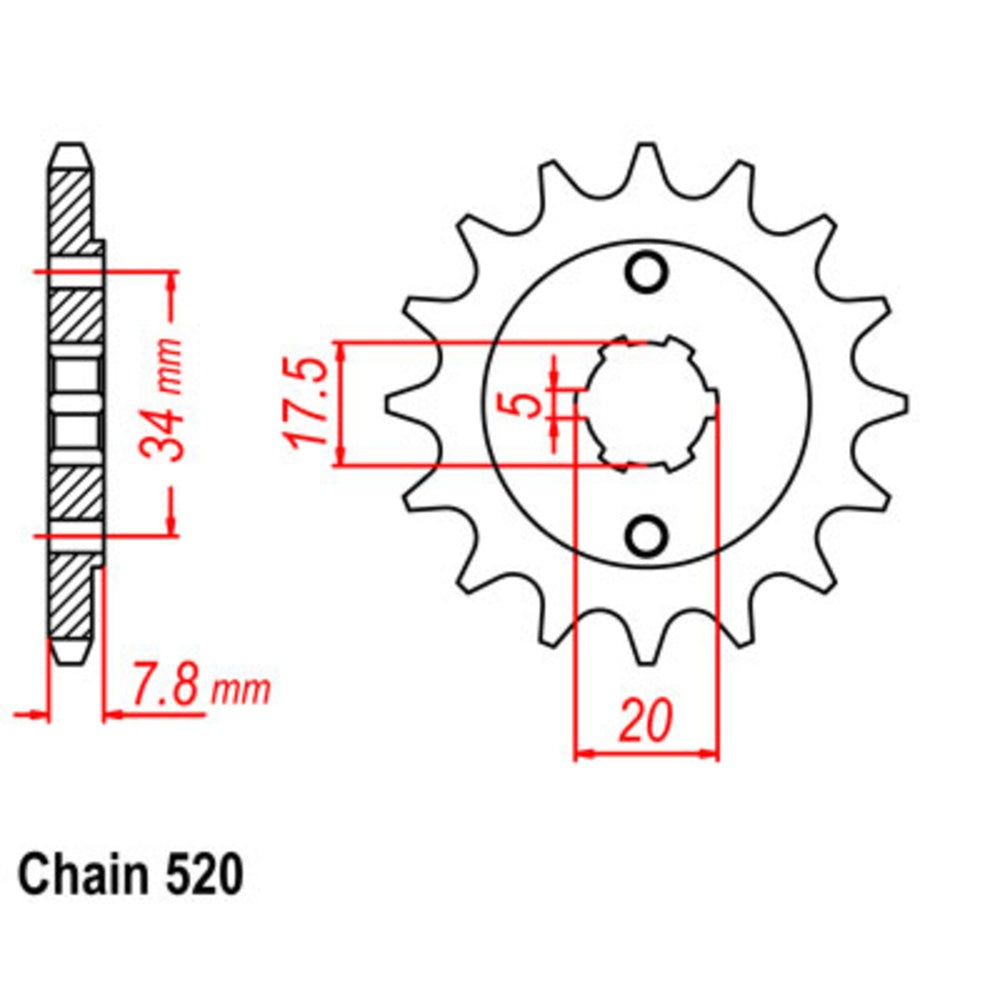 13T Honda Front Sprocket (327)