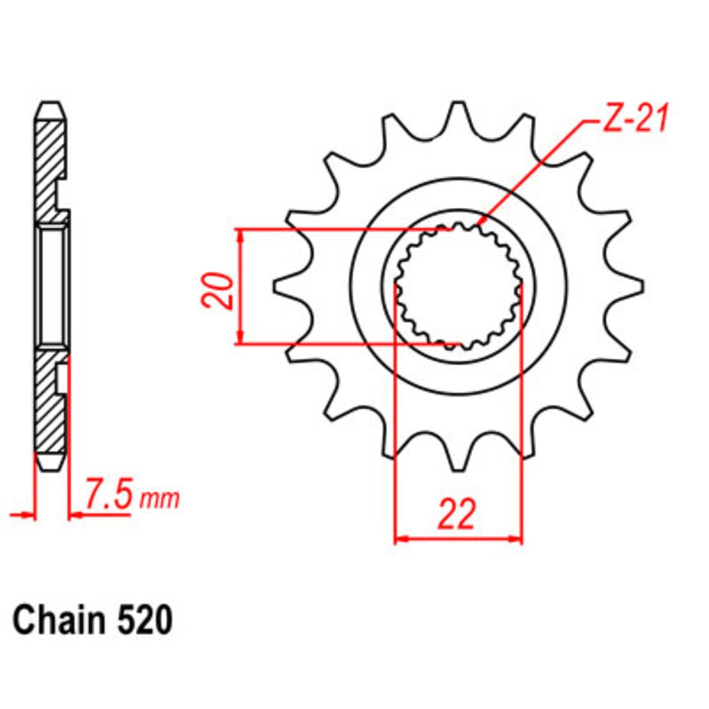 14T Honda CRF250 Front Sprocket (1323)