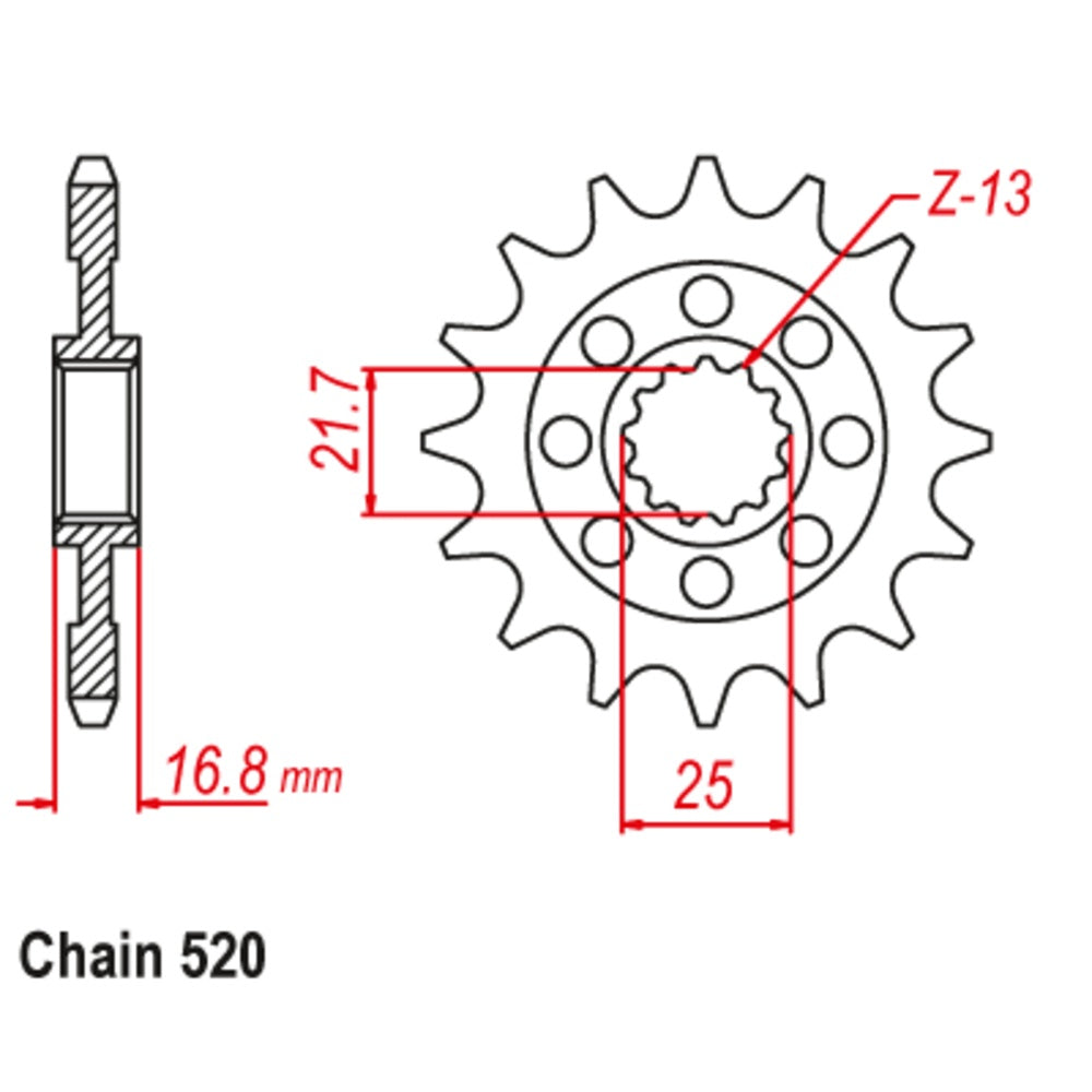 17T Honda Front Sprocket (1373)