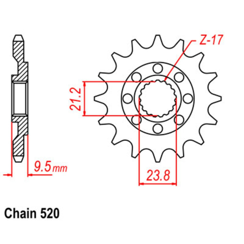 15T Honda Front Sprocket (284)