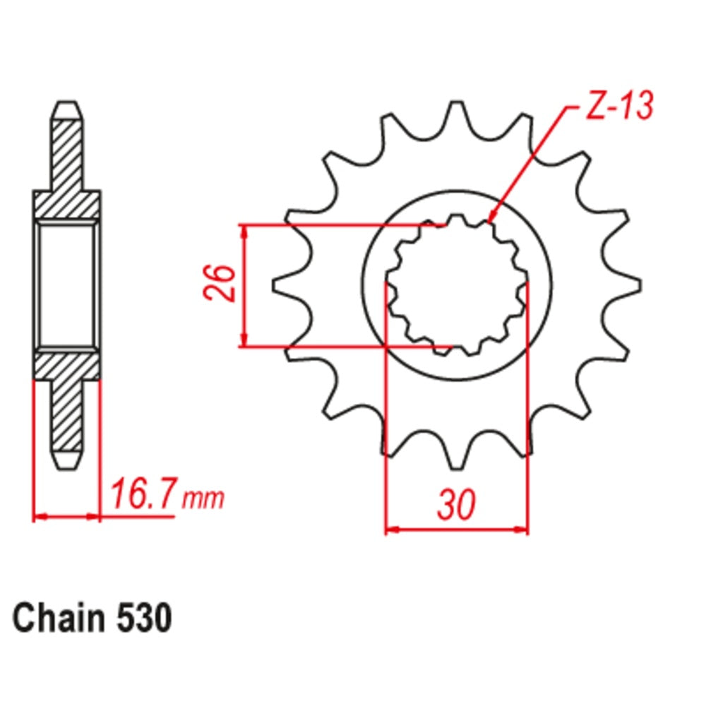 16T Honda Front Sprocket (333)
