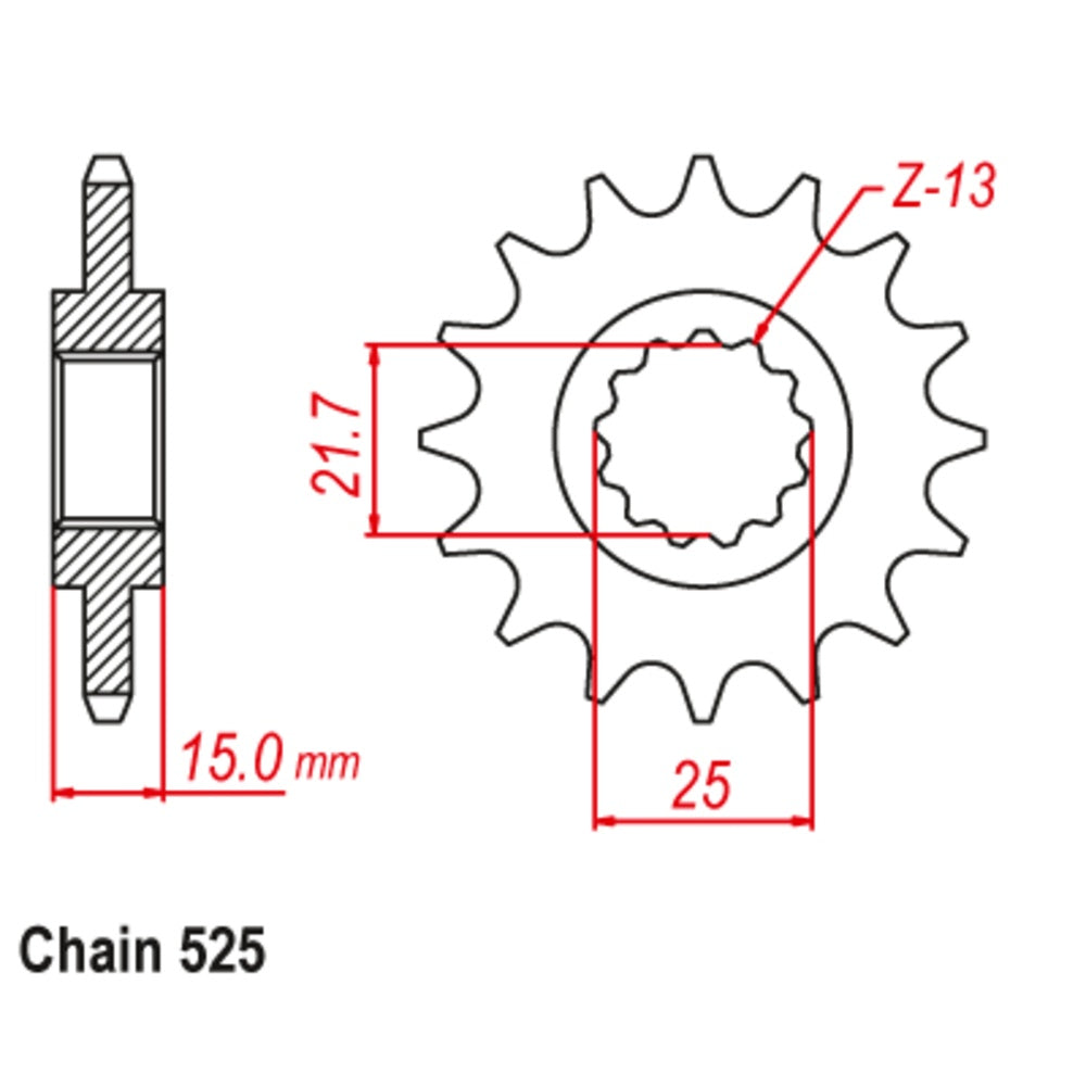 15T Triumph Front Sprocket (1182)