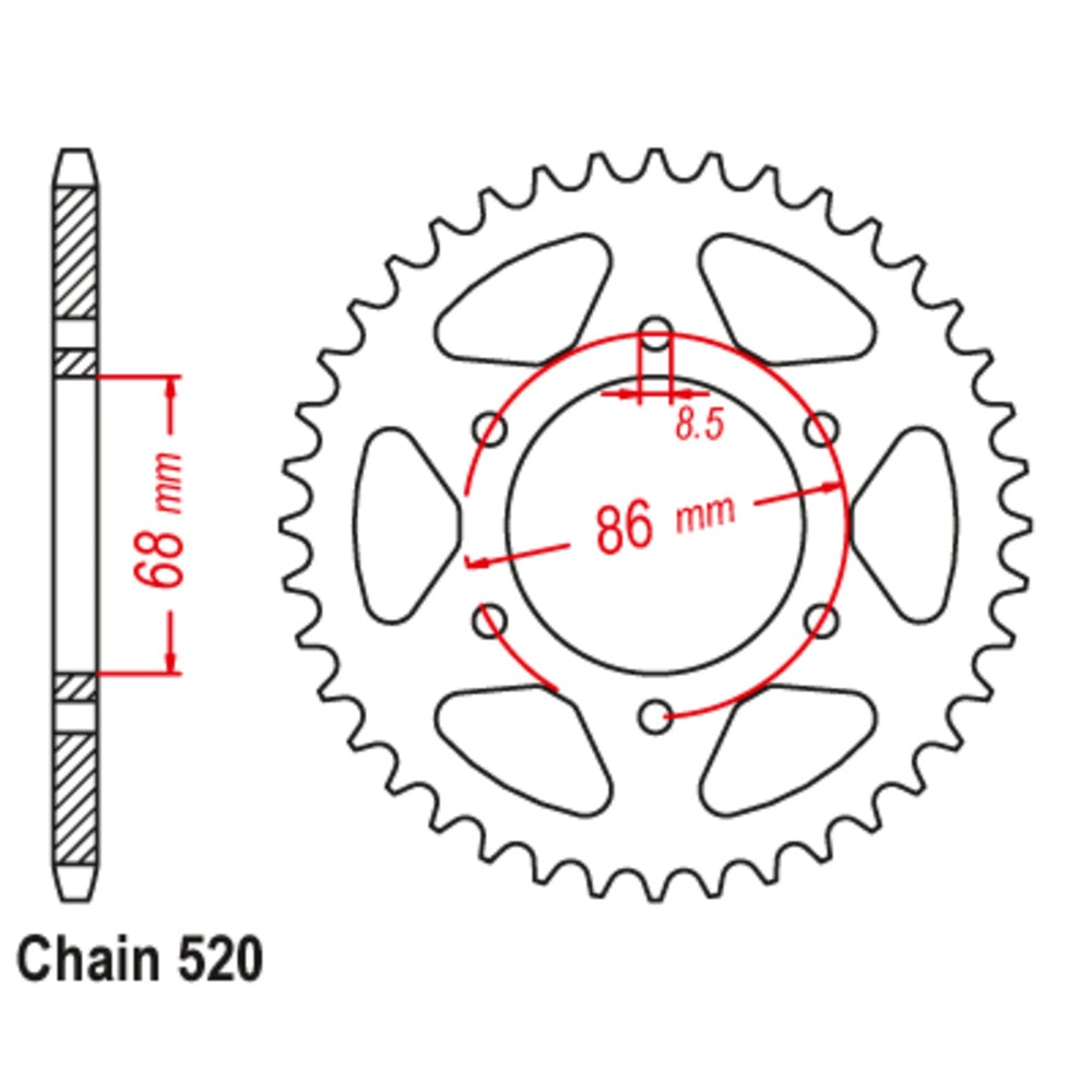 40T Kawasaki Rear Sprocket (473)