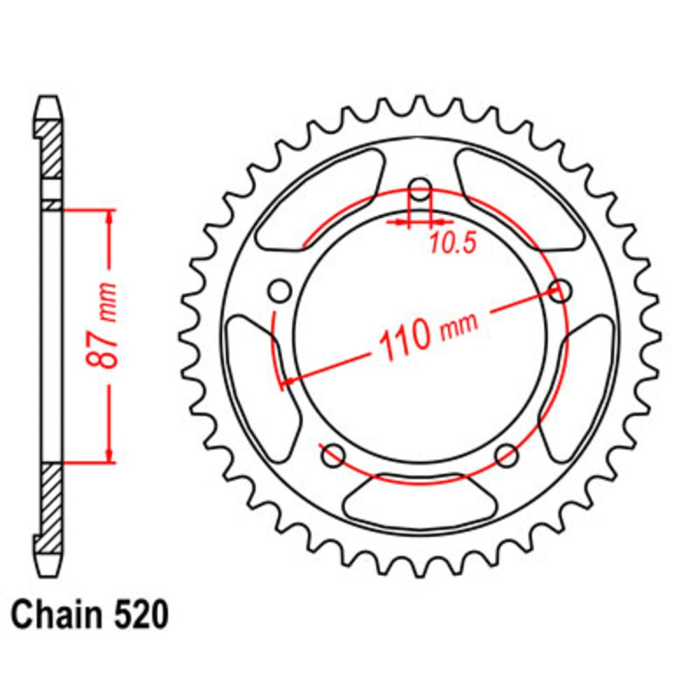 39T Suzuki Rear Sprocket (823)
