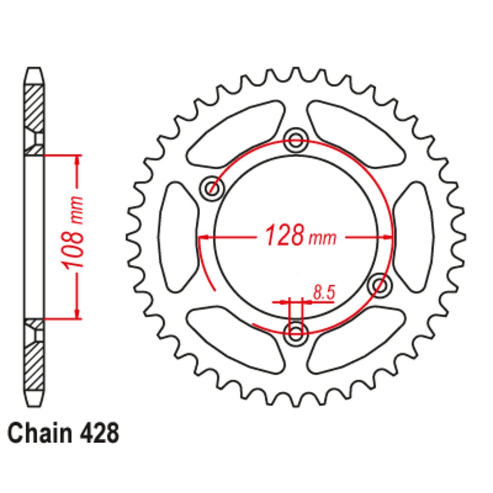 48T Suzuki DRZ125 Rear Sprocket (DRZ) (797)