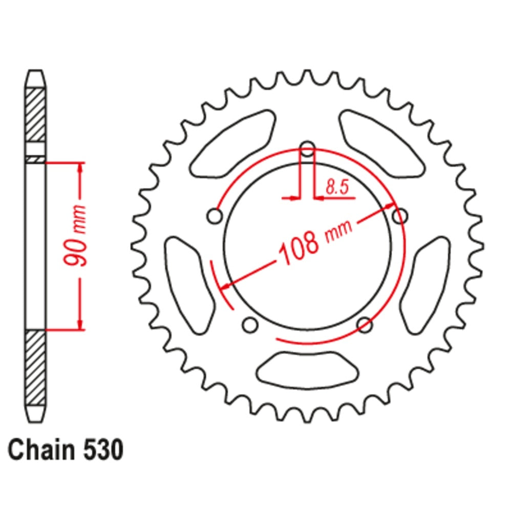 40T Ducati Rear Sprocket (1022)