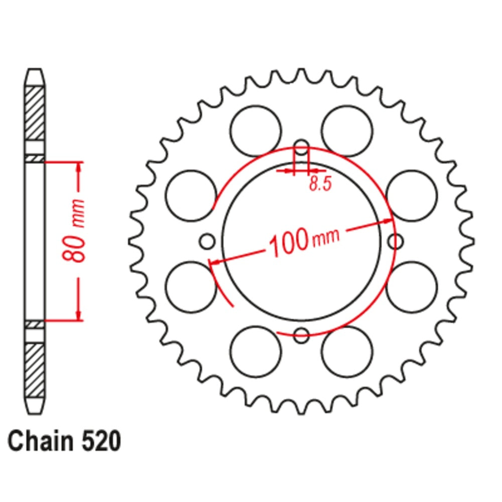39T Suzuki Rear Sprocket (819/2)