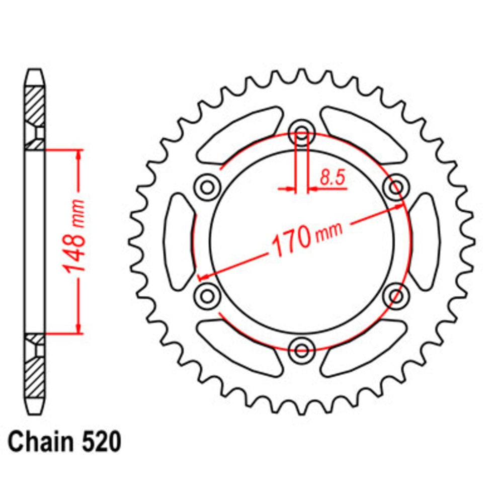 45T Suzuki Rear Sprocket (828)