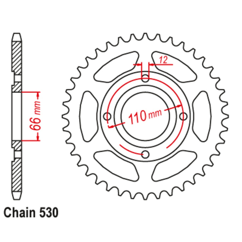 38T Yamaha Rear Sprocket